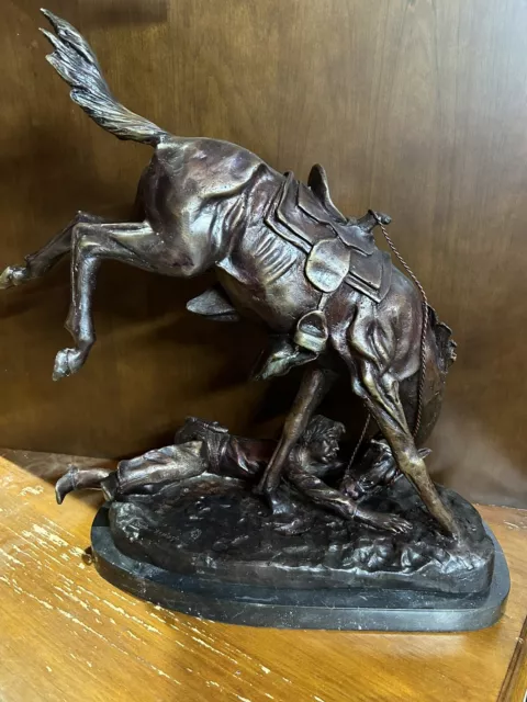 FREDERIC REMINGTON "WICKED PONY" BRONZE,LARGE 20" tall SOLID BRONZE, VERY Heavy