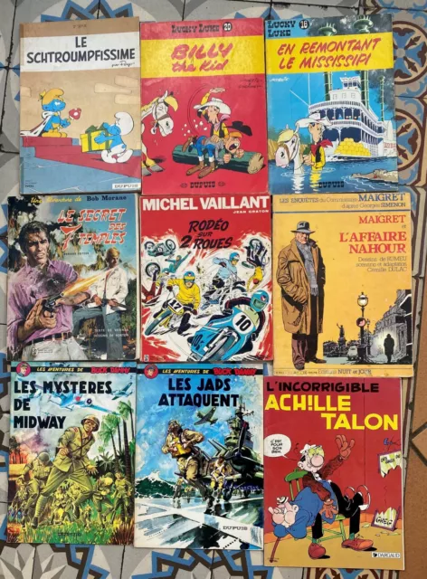 Lot 9 BD - Buck Danny - Michel Vaillant - lucky luke - Achille Talon...