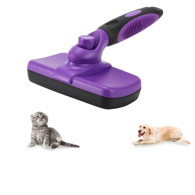 Slicker Brush for Dogs and Cats Pet Shedding Grooming Purple