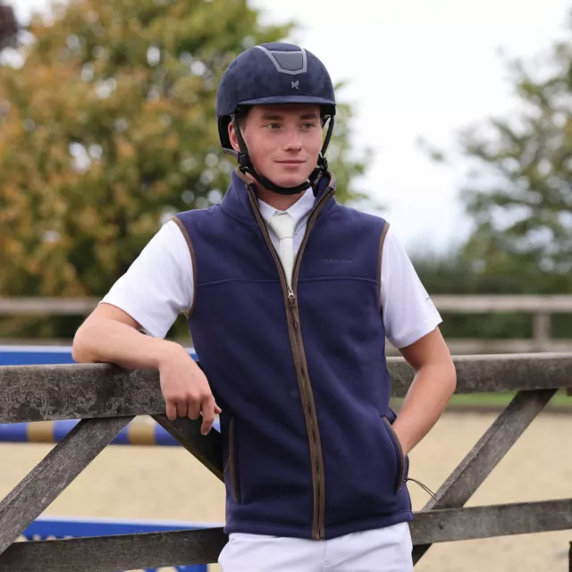 Shires Aubrion Core Mens Fleece Gilet - Navy Blue | Equestrian Wear