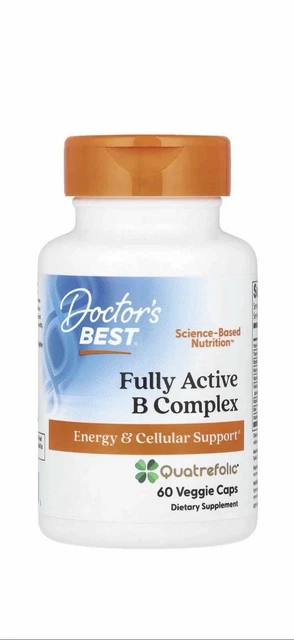Vit Cap Italian DOCTOR'S BEST FULLY Active Vitamin B Complex 60 Veggie Caps for Energy ...