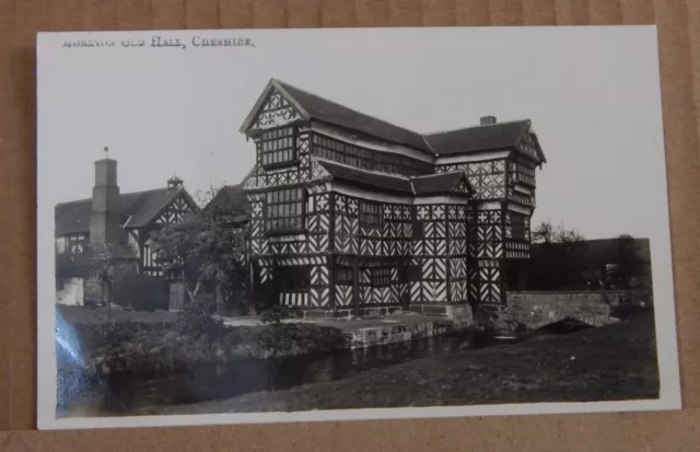 Postcard Moreton Old Hall Cheshire Real Photo unposted .