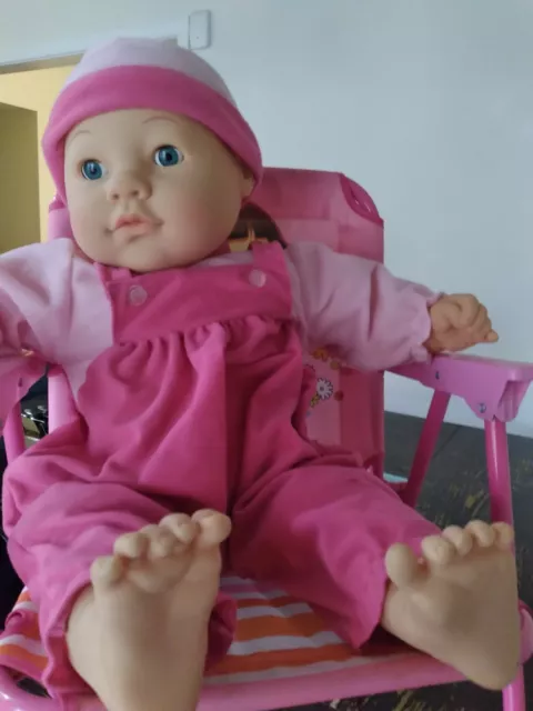 2001 CITITOY GIRL Baby Doll Blue Eyes 23 Soft Cloth Hard plastic Body Cuddly 23.20 PicClick UK
