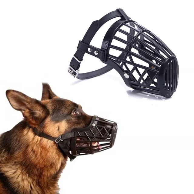 1X Cubierta de boca boca de cesta ajustable para entrenamiento de perro corteza mordida masticar 'JO