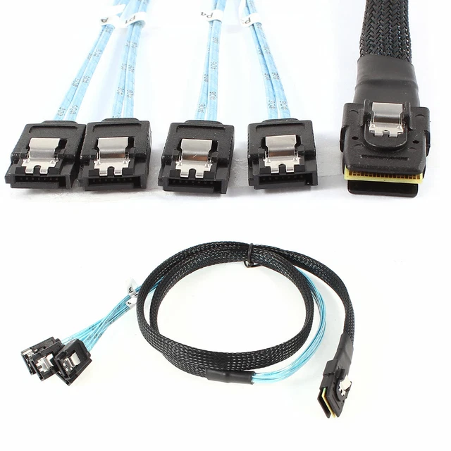 Câble Mini-SAS SFF-8087 Vers 4x SATA - 1 Mètre, Marque Cable Matters, Pour Serveurs Et Baies De Stockage