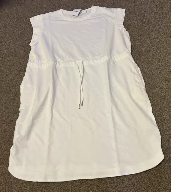 Next Plain White 100% Cotton Summer Holiday Sun Dress Bnwt XXL Plus Size 24 26