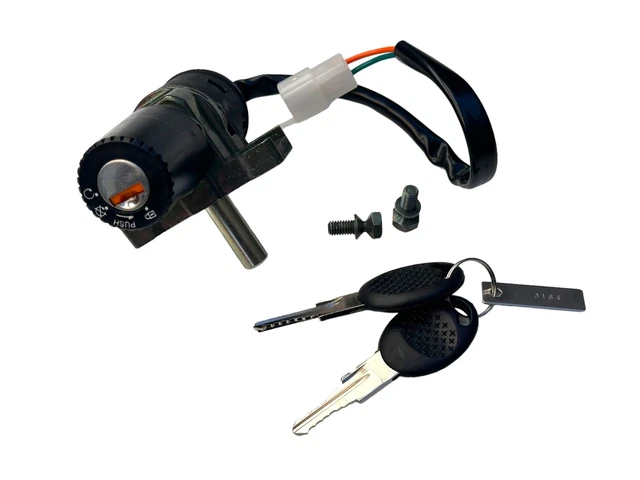 Kit Serrure D'Allumage Pour Scooter 50cc 150cc Chinois (GY6 139QMB) - Remplacement Contacteur + Clés - Compatible Lexmoto Titan 125 - 7