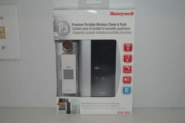 New Honeywell RCWL300A P3 Premium Portable Wireless Chime And Push