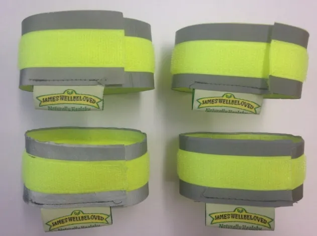 Hunting / Shooting Reflective Hi Vis Cuffs Strips Fluorescent Protection Straps