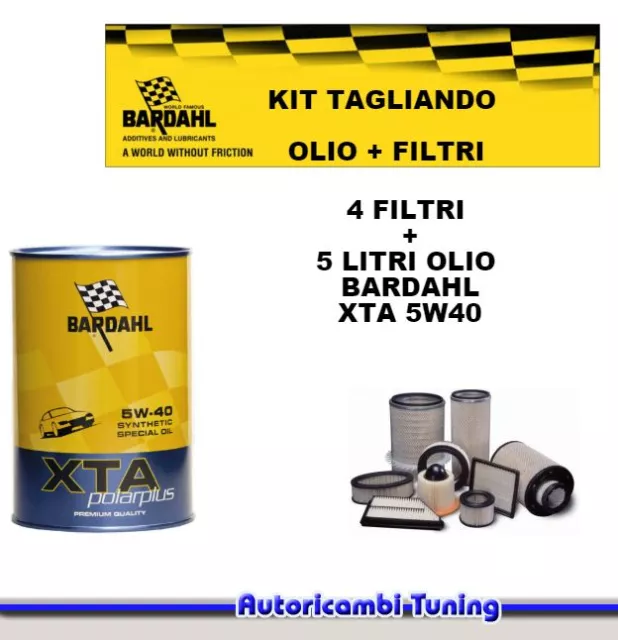 Kit Tagliando 5 Litri Olio Bardahl + 4 Filtri Fiat Multipla 1.9 Mtj Multijet