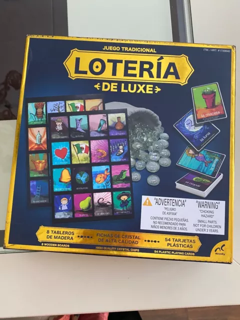 Loteria De Luxe Juego Tradicional Mexican Bingo Board Game - New - Sealed