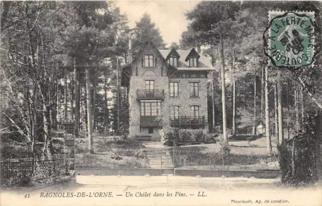 Cpa 61 Bagnoles De L'orne A Chalet In The Pines