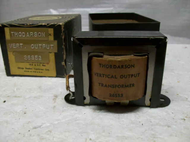 Used Thordarson 26S53 vert. output transformer for vintage tube TV, ratio 10:1