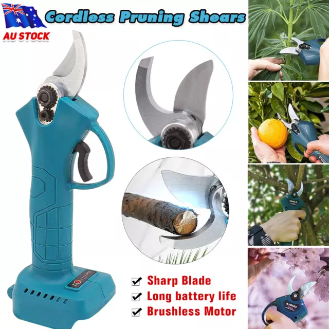 Electric Pruning Shears Secateur 30mm Cordless Brushless For Makita 18V Battery