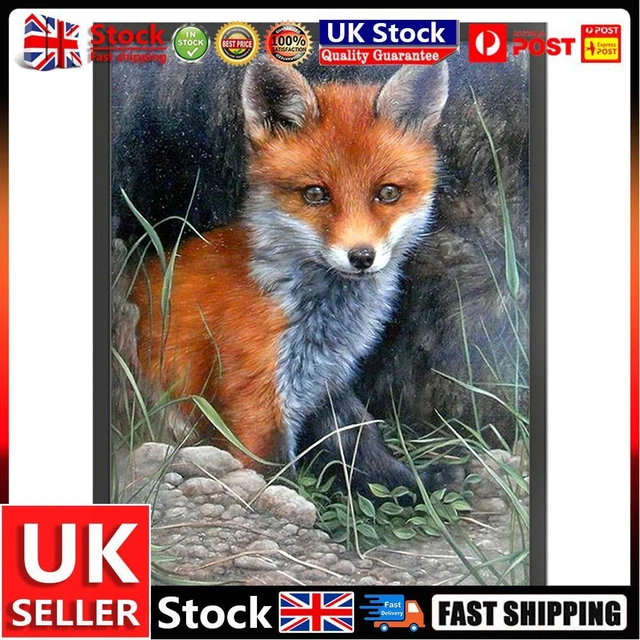 Full Cross Stitch 11CT Fox Counted Embroidery DIY Cotton Thread Animal Wall Art