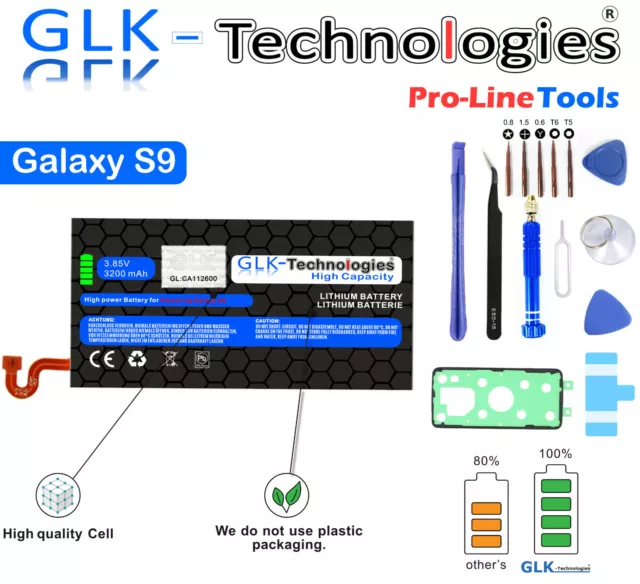 GLK für Original Samsung Galaxy S9 SM-G960F Akku EB-BG960ABE PRO TOP PREIS 2023