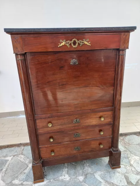 Secretaire antico Impero in mogano