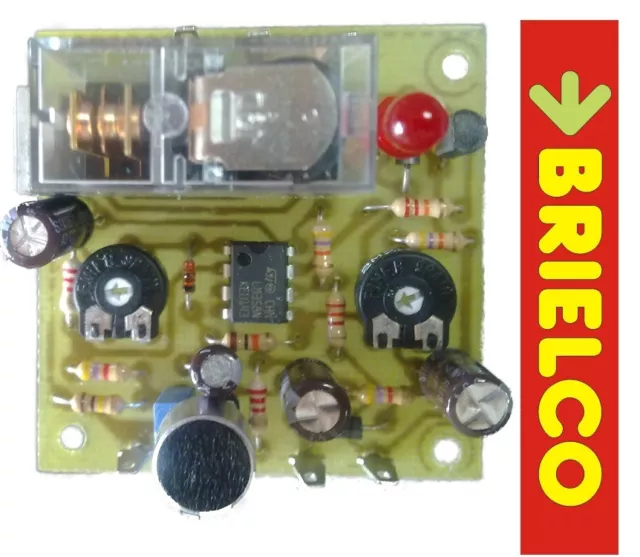 Vox Control A Rele Accion Por Voz Señal Sonido Con Microfono 12V Bri1049 Bd3273