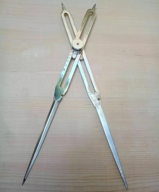 8" Inch Brass Antique Drafting Tool Proportional Divider Scientific Instrument