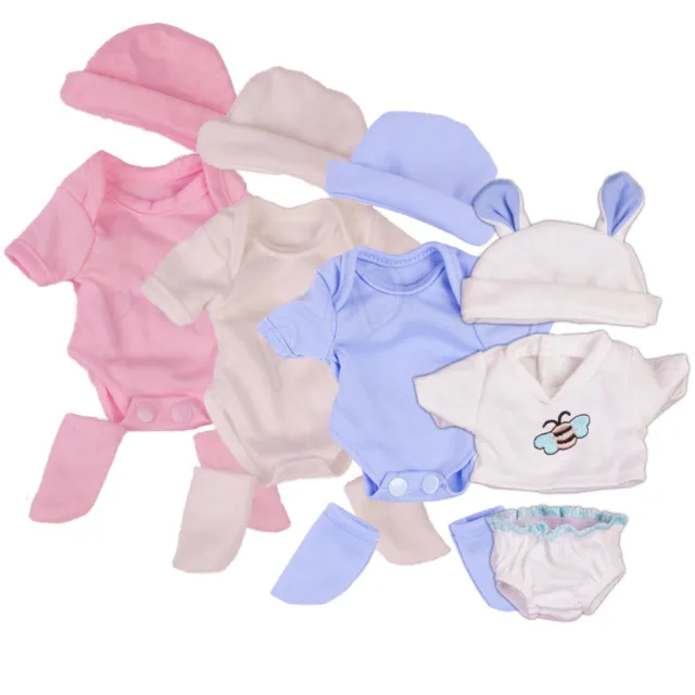 Reborn Baby Clothes Outfit for 10"-11" Newborn Boy Girl Dolls DIY Replacement