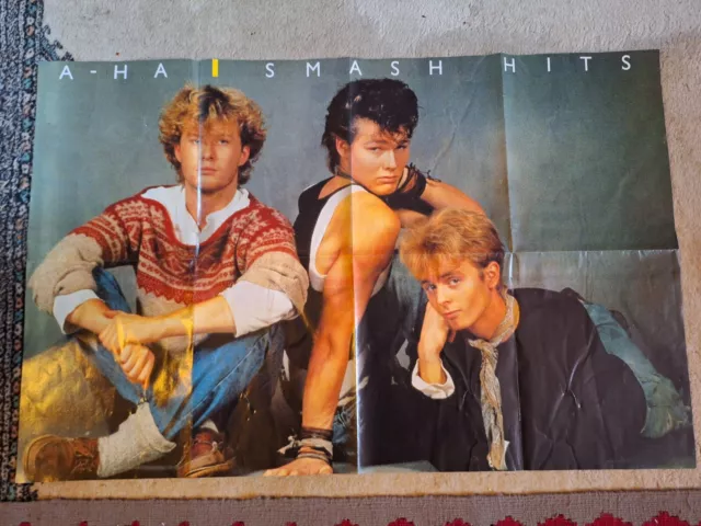 A-HA Morten Harket Bono U2 GIANT Poster 79x52cm, 1980s Smash Hits