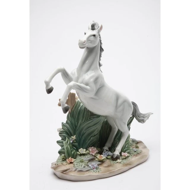 White Stallion Horse Figurine
