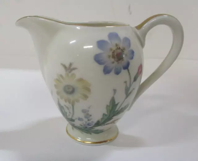 Vintage Thomas Ivory Bavaria Germany Floral Creamer
