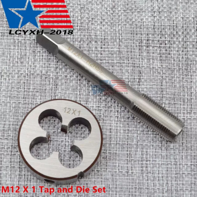 NEW M12x 1 mm UNEF HSS Thread Tap & Die Set Right Hand USA