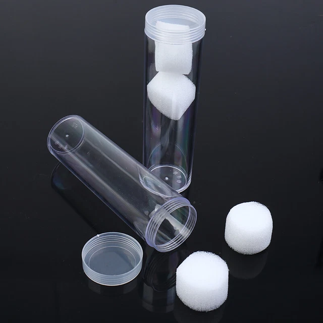 2 Pcs 25mm Round Clear Plastic Coin Fits Quarter Dollar Storage Tubes Screw.A Ts