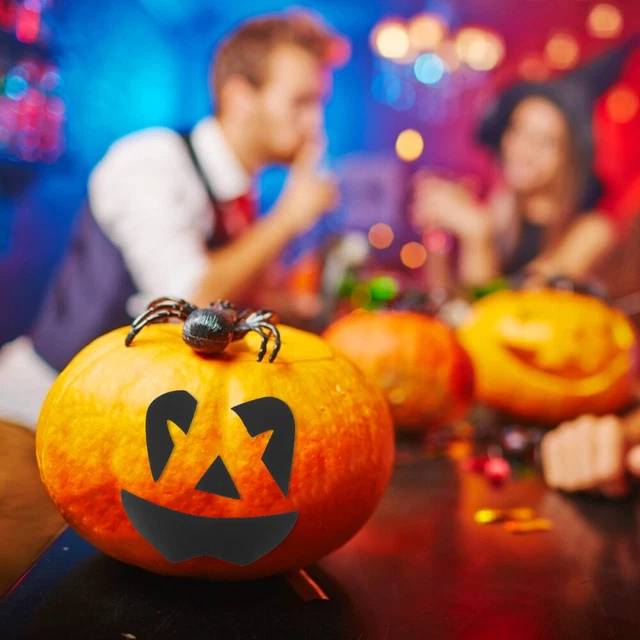 6 Pcs Halloween Pumpkin Stickers Face Masquerade Party Body