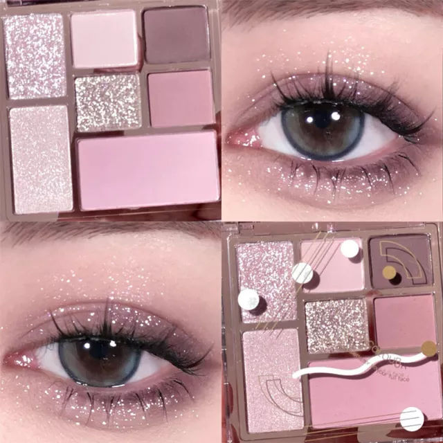7 Colors Glitter Matte Eyeshadow Shimmer Eye Shadow Powder Palette Makeup