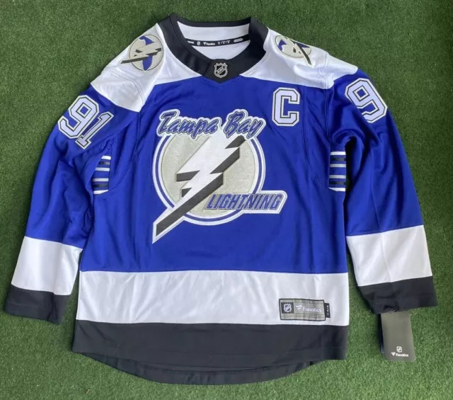 New 3XL 60+ Tampa Bay Lightning Concept Reverse Retro Black Storm 1996  Jersey