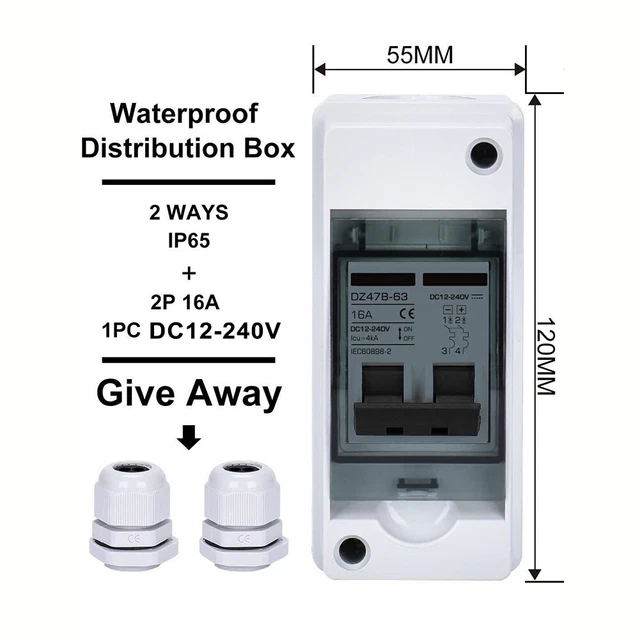 Combinatore Scatola Sovraccarico Piccolo Circuito Solare Fotovoltaico Cella Con