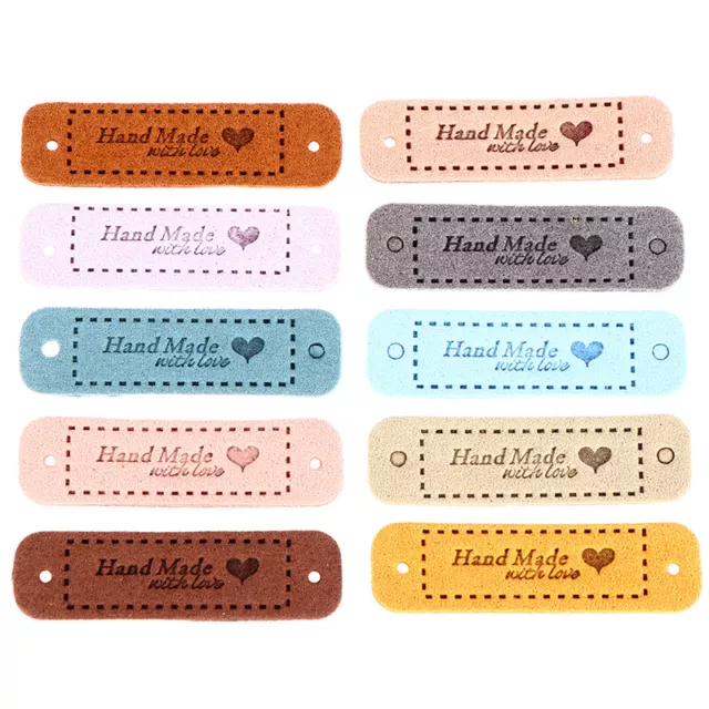 20Pcs Tags Handmade With Love Labels Clothing Tags DIY Crafts Sewing 56*15SA