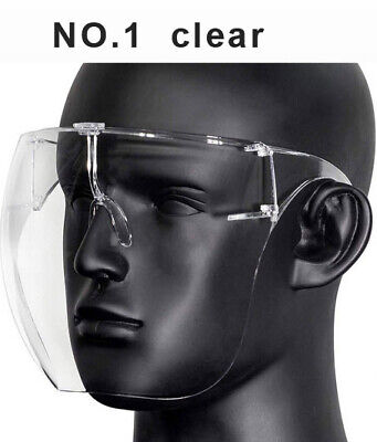 Glasses Face Mask Clear Face Shield Goggles Transparent Reusable Visor Anti-Fog