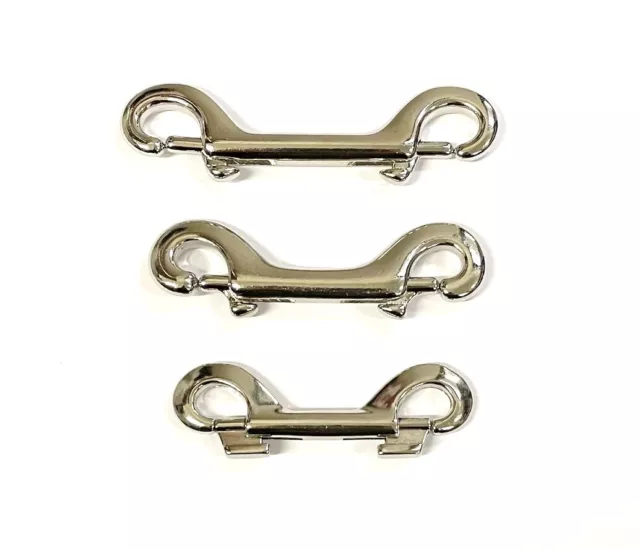 Double Ended Trigger Clip/Hook In Nickel Plated Or Brass Plated and Solid Brass 3