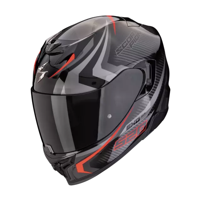 Casque SCORPION  EXO-520 EVO AIR TERRA Noir Argent Rouge 2024