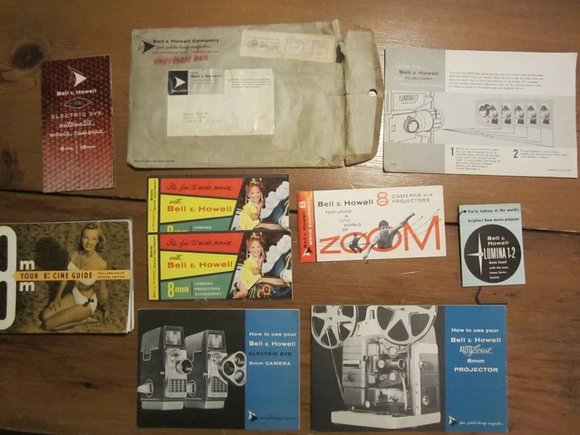 Vintage Bell & Howell Manuals Catalogs Brochures Instruction Books