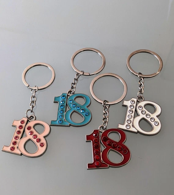 Portachiavi Personalizzato 18 Anni | Regalo Di Compleanno Per Donna In Acciaio Inox Con Frase Ispirazionale | Confezione Regalo