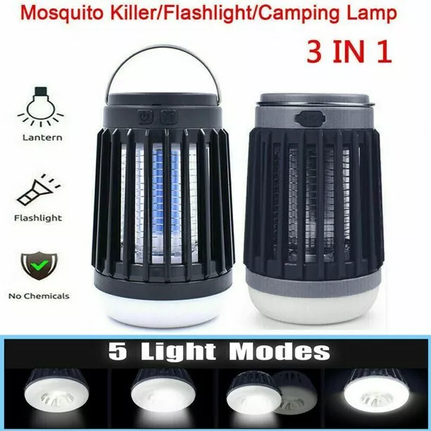 Solar Moskito Killer Insektenvernichter Elektrisch USB LED Lampe Fliegenfänger