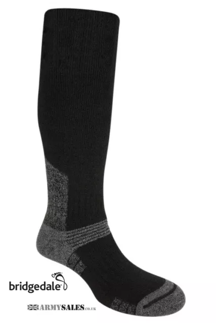 Bridgedale Essential Kit SUMMIT KNEE BLACK Military Spec Tactical Hiking Socks