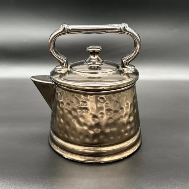 Vintage McCoy Bronze Cookie Jar Pottery 9” Tea Pot Kettle