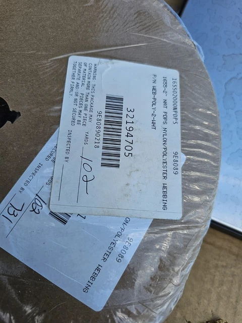 Tejido de poliéster blanco de 2" (300 pies)