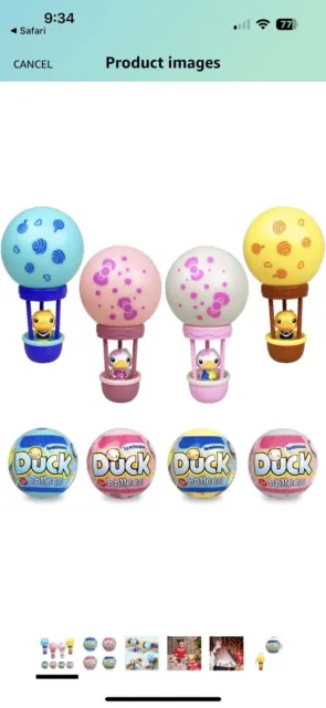 Jofan Luminous Duck Hot Air Balloons - Set of 4 - Mystery Balls