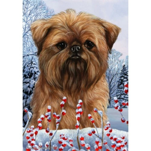 Winter Garden Flag - Brussels Griffon 151281