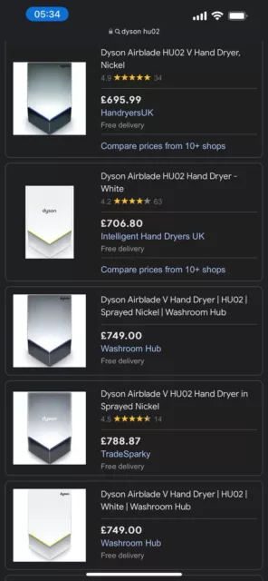 Dyson Airblade Hand Dryer V MODEL HU02- BRAND NEW, CHEAPEST IN UK 🇬🇧🇬🇧🇬🇧. 3