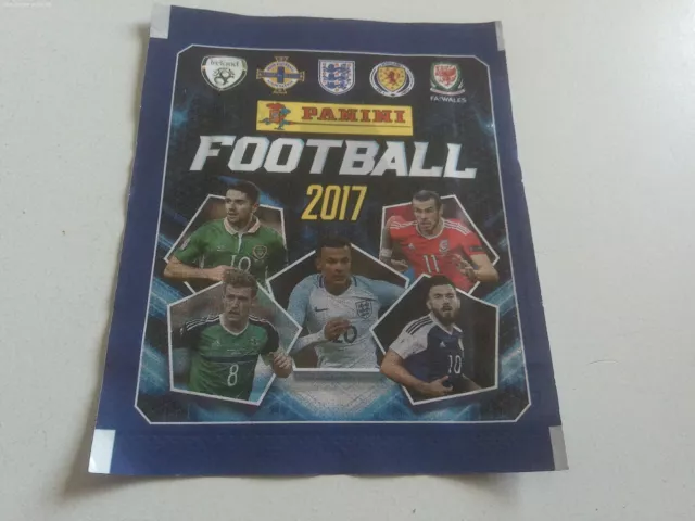 Football 2017 Home Nations & Ireland sealed Panini No Bar Code sticker packet