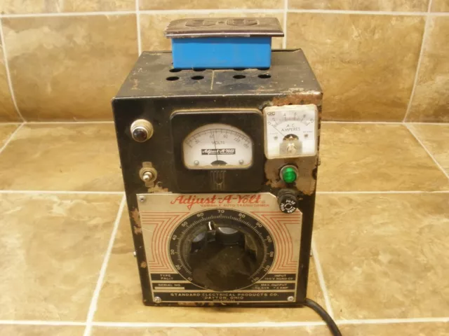 Vintage PAL-7 Adjust-A-Volt 7.5 amp Variable Transformer 120V - Used