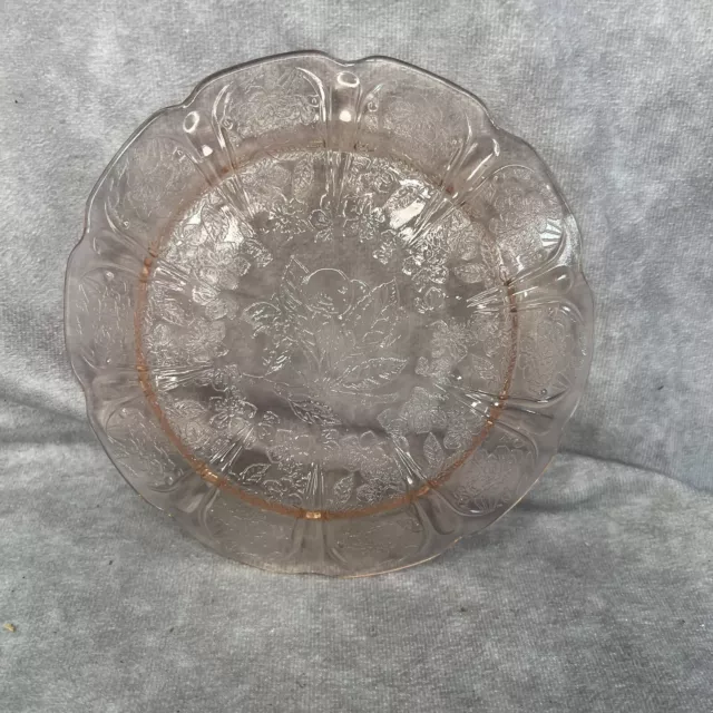 Jeannette Cherry Blossom Pink Depression Glass Child’s 6" Dinner Plate