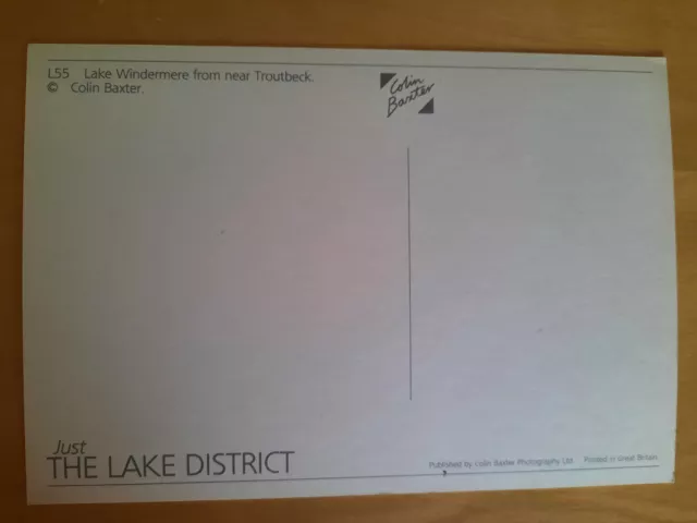 LAKE WINDERMERE Postcard Lakes District Cumbria 1990s Vintage UNUSED 3